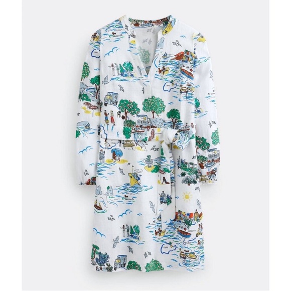 Boden Cleo Linen dress, NWT in Amalfi Coast pattern - Picture 3 of 7